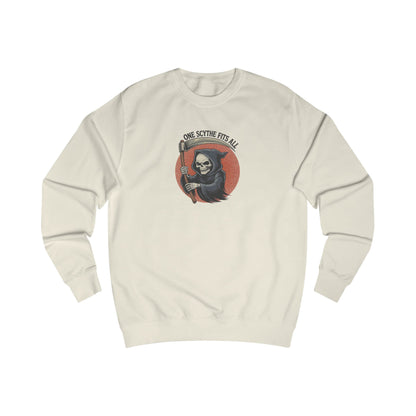 One Scythe Fits All — Grim Reaper Retro Sweatshirt (Light)