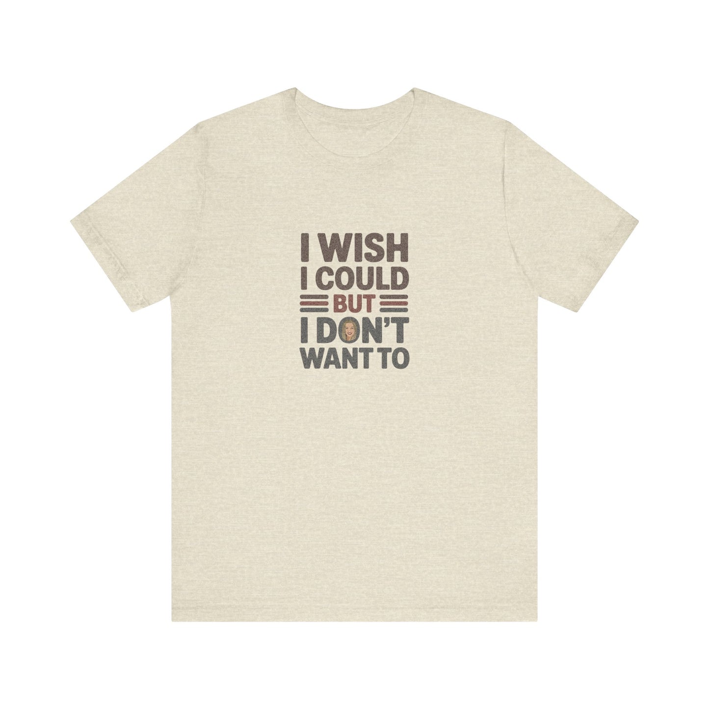 I Wish I Could, But I Don't Want To — Phoebe Buffay Retro Tee (Light)