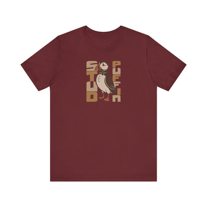 Stud Puffin, Licensed to Chill – Spy-Bird Retro Tee (Dark)