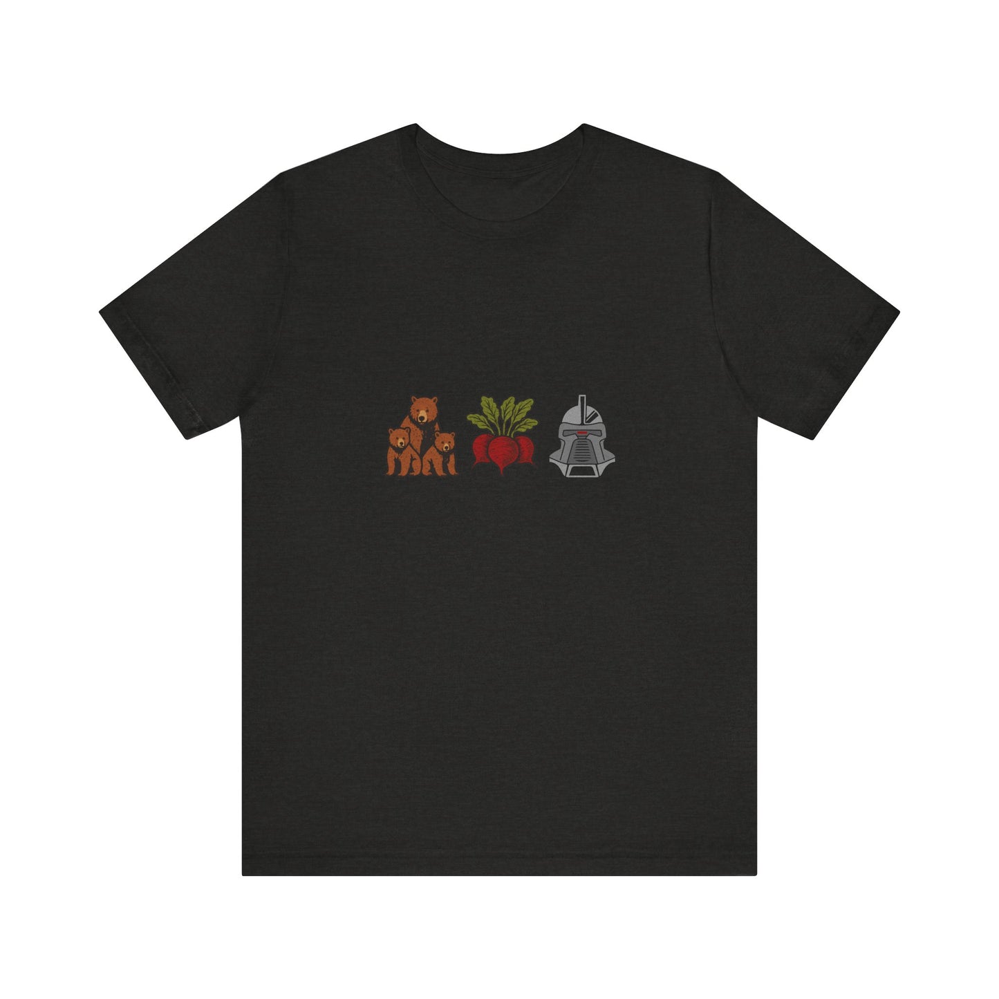 Bears, Beets, Battlestar (Icons) — Retro Tee (Dark)