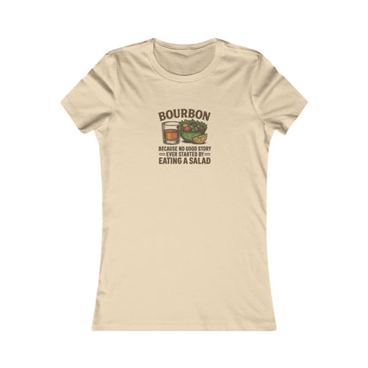 Bourbon > Eating a Salad — Retro Women's Tee (Light)