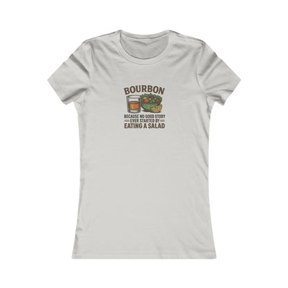 Bourbon > Eating a Salad — Retro Women's Tee (Light)
