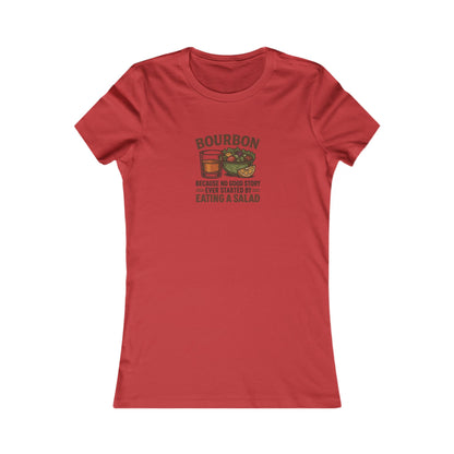Bourbon > Eating a Salad — Retro Women's Tee (Light)
