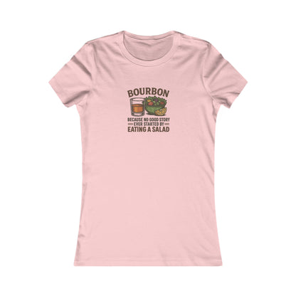 Bourbon > Eating a Salad — Retro Women's Tee (Light)