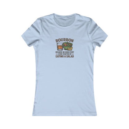 Bourbon > Eating a Salad — Retro Women's Tee (Light)