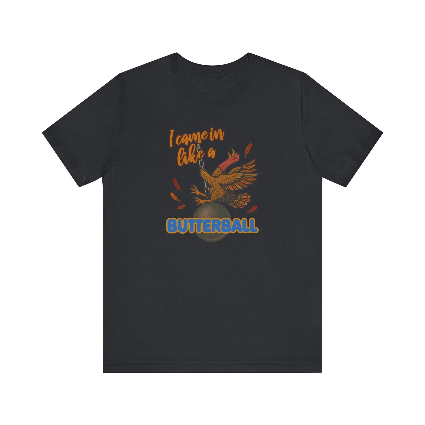 Like a Butterball — Miley Cyrus Thanksgiving Parody Retro Tee (Dark)