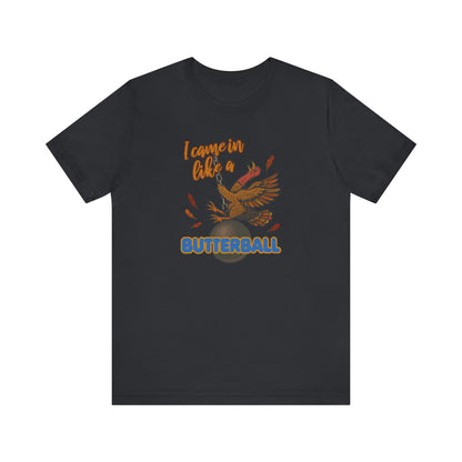 Like a Butterball — Miley Cyrus Thanksgiving Parody Retro Tee (Dark)