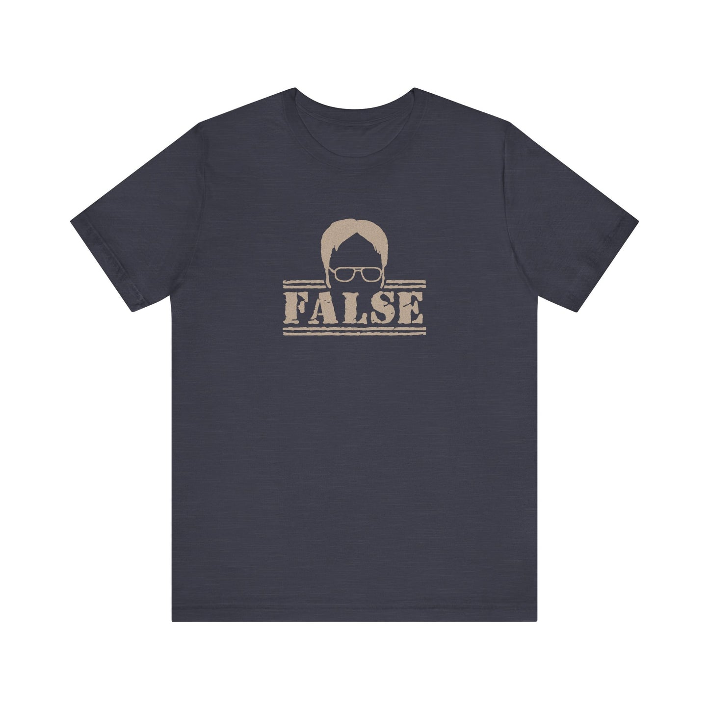 Dwight Schrute FALSE —  The Office-Inspired Retro Tee (Dark)