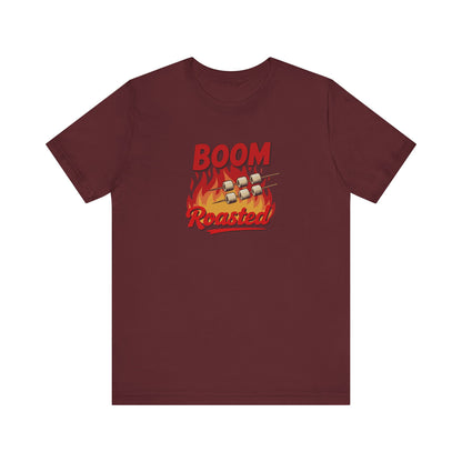 Boom, Roasted — Michael Scott Retro Tee (Dark)
