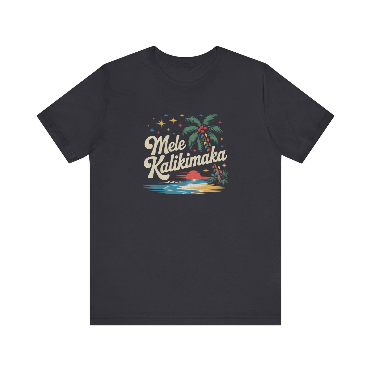 Mele Kalikimaka — Retro Hawaiian Christmas Tee (Dark)