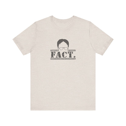 Dwight Schrute FACT. — The Office-Inspired Retro Tee (Light)