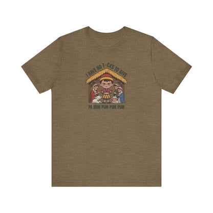 I Have No F*cks to Give — Little Drummer Boy Retro Tee (Light)