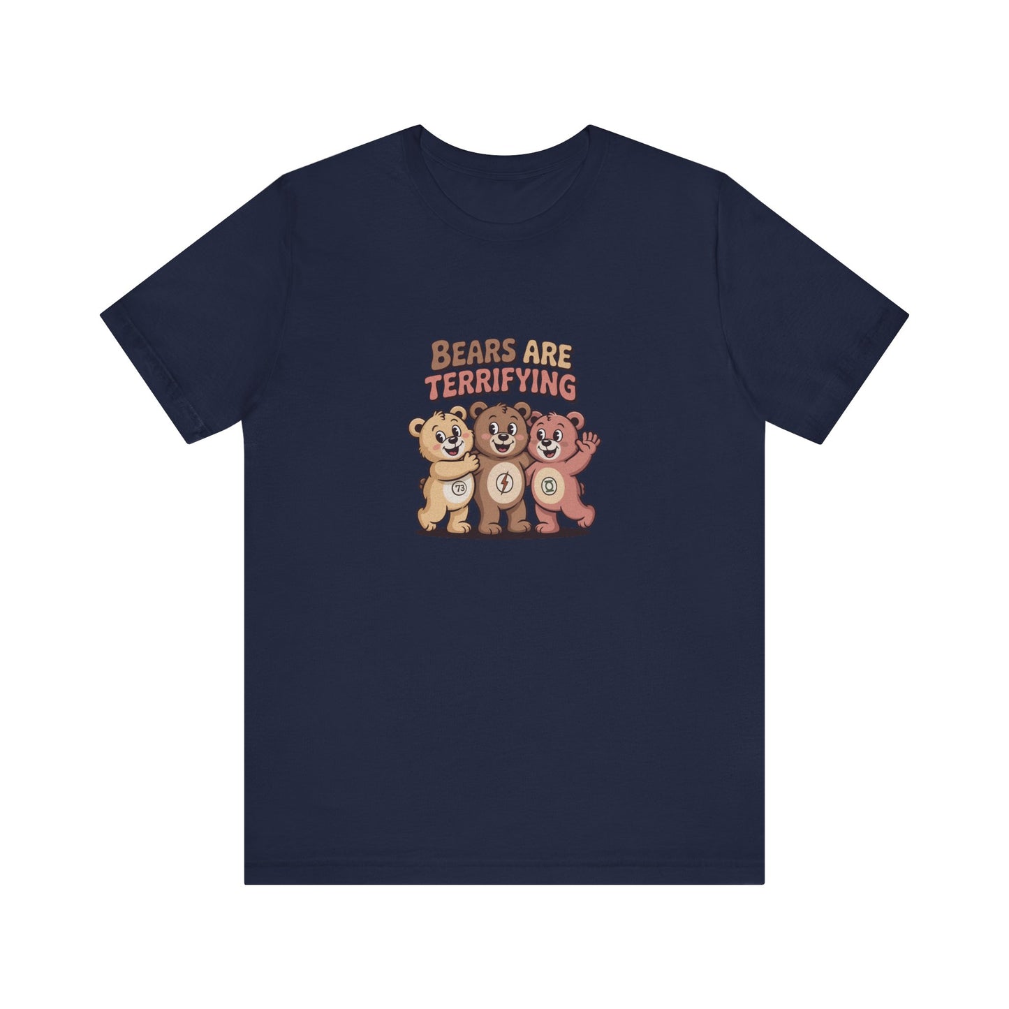 Bears Are Terrifying (Cute Remix) — Retro Tee (Dark)