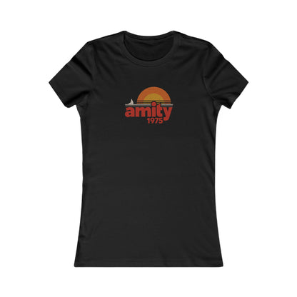 Amity Island 1975 — Jaws-Inspired Retro Women's Tee (Dark)