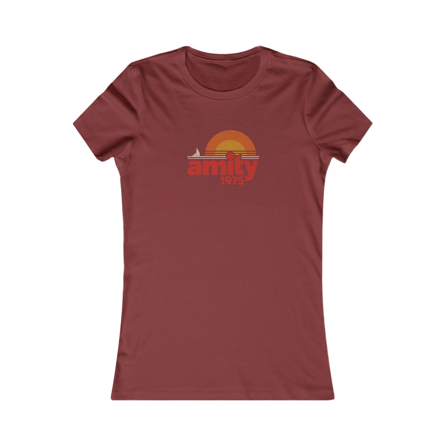 Amity Island 1975 — Jaws-Inspired Retro Women's Tee (Dark)