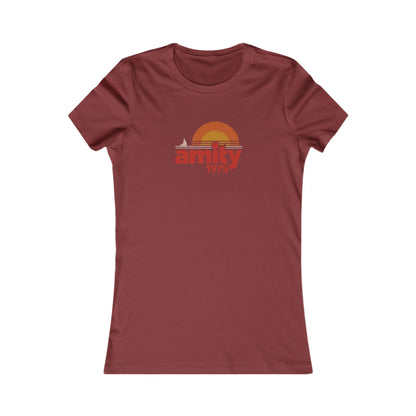 Amity Island 1975 — Jaws-Inspired Retro Women's Tee (Dark)