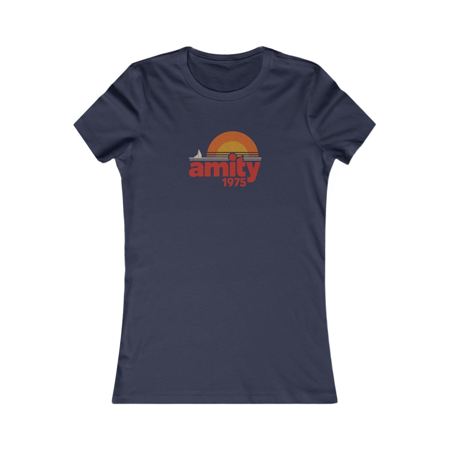 Amity Island 1975 — Jaws-Inspired Retro Women's Tee (Dark)