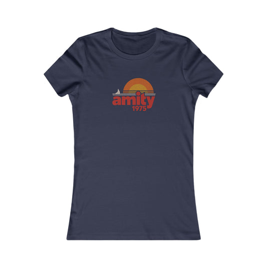 Amity Island 1975 — Jaws-Inspired Retro Women's Tee (Dark)
