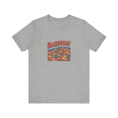 Bazinga! Ball Pit — Big Bang Theory Retro Tee (Light)
