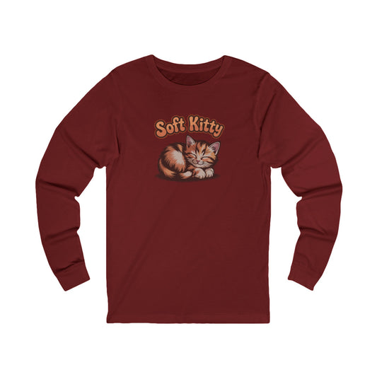 Soft Kitty Sick-Day Lullaby — Big Bang Theory Retro Long Sleeve (Dark)