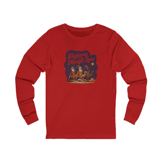 Highway to the Manger Zone — Top Gun Christmas Long Sleeve (Light)