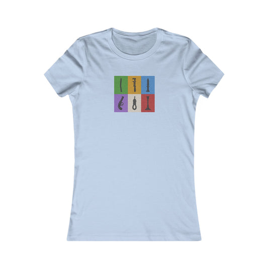 Six Ways Into the Evidence Locker — Clue Retro Women's Tee (Light)