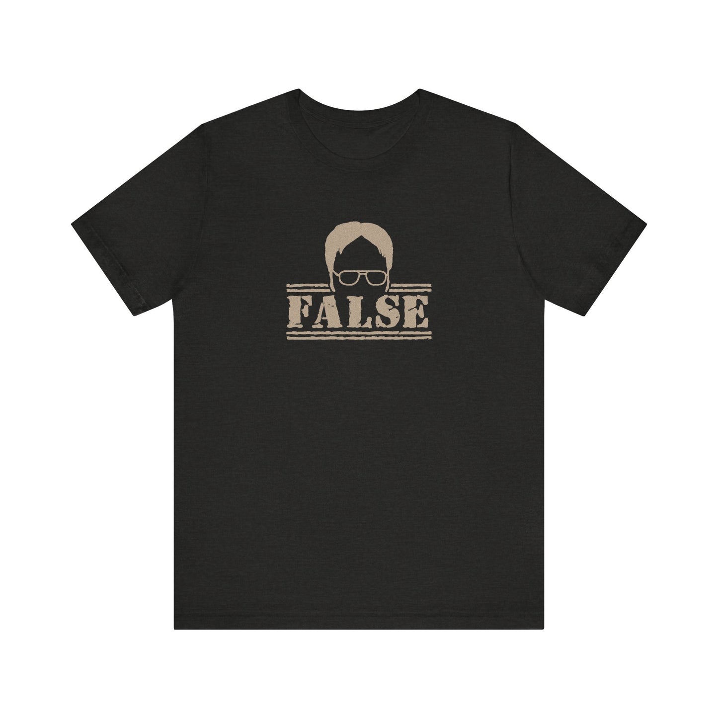 Dwight Schrute FALSE —  The Office-Inspired Retro Tee (Dark)