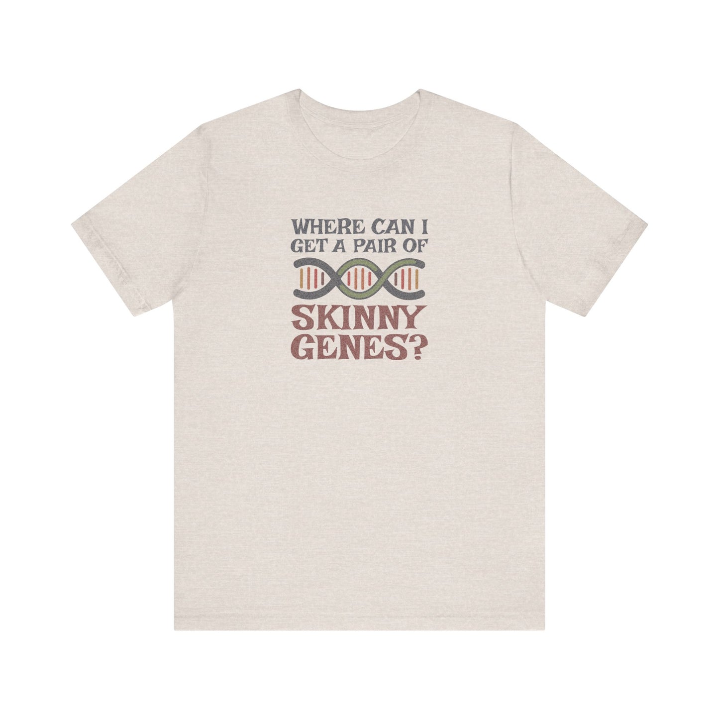 Pair of Skinny Genes (Colorful) — Retro Graphic Tee (Light)