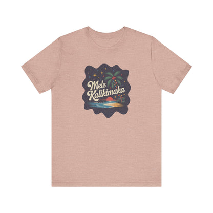 Mele Kalikimaka — Retro Hawaiian Christmas Tee (Light)