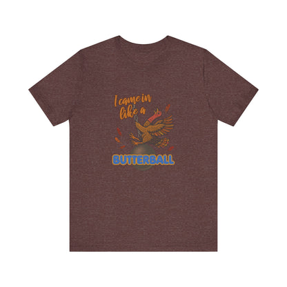 Like a Butterball — Miley Cyrus Thanksgiving Parody Retro Tee (Dark)