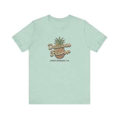 Delicious Flavor — Santa Barbara Pineapple Retro Tee (Light)