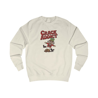 Crack Addict Nutcracker (Unhinged Remix) — Retro Sweatshirt (Light)