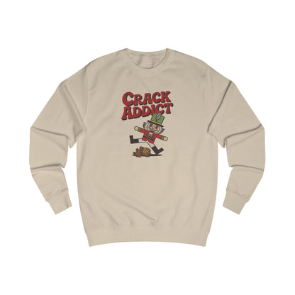 Crack Addict Nutcracker (Unhinged Remix) — Retro Sweatshirt (Light)