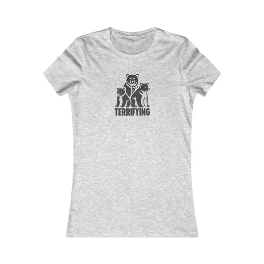Bears Are Terrifying — Retro Silhouette Women's Tee (Light)