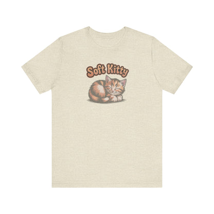 Soft Kitty Sick-Day Lullaby — Big Bang Theory Retro Tee (Light)