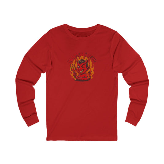 Handsome Devil — Fiery Retro Halloween Long Sleeve (Light)