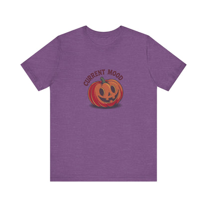 Current Mood (Cute Pumpkin) — Retro Halloween Tee (Light)