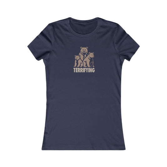 Bears Are Terrifying — Retro Silhouette Women's Tee (Dark)