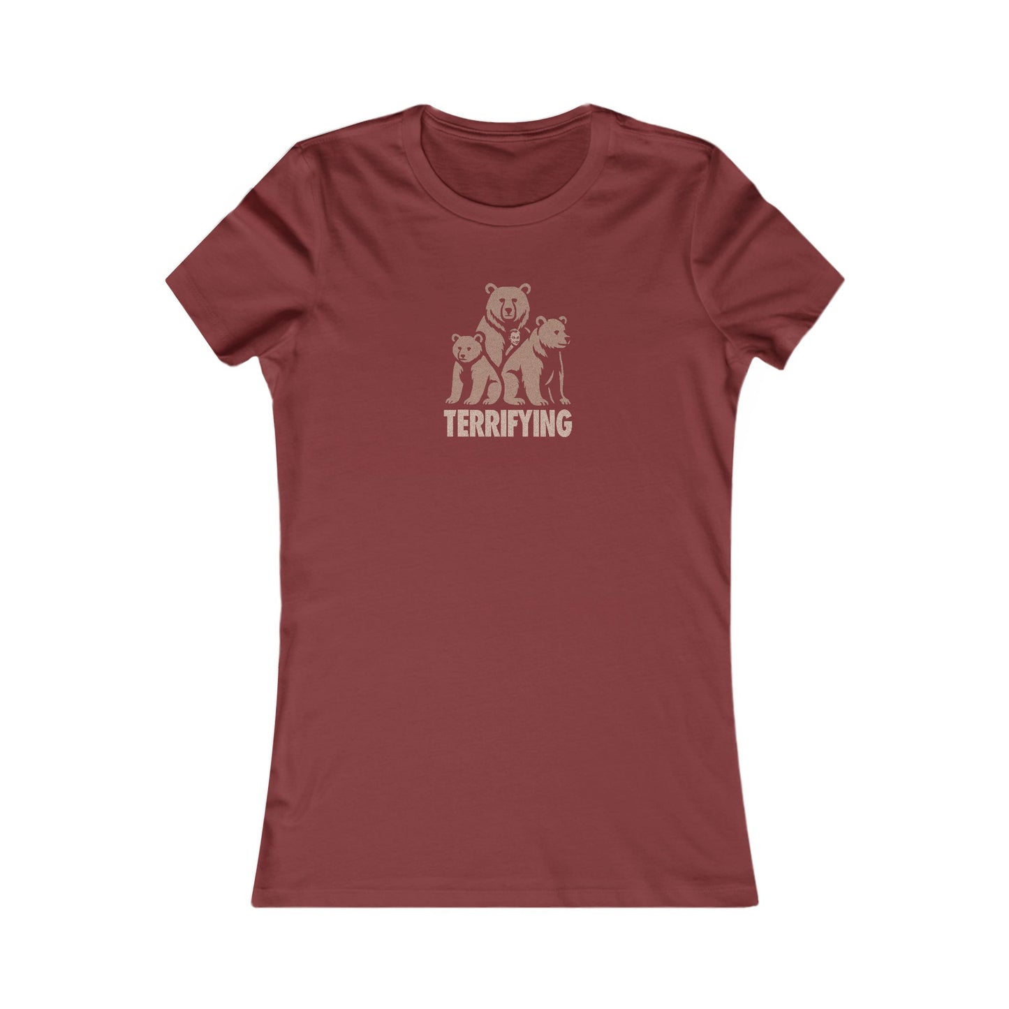 Bears Are Terrifying — Retro Silhouette Women's Tee (Dark)