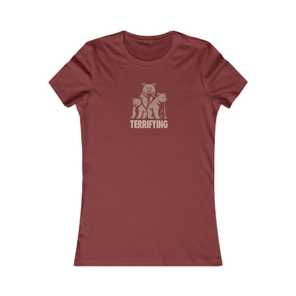 Bears Are Terrifying — Retro Silhouette Women's Tee (Dark)