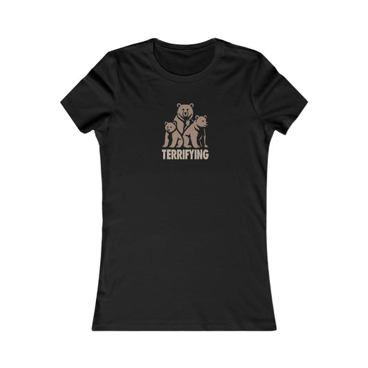 Bears Are Terrifying — Retro Silhouette Women's Tee (Dark)
