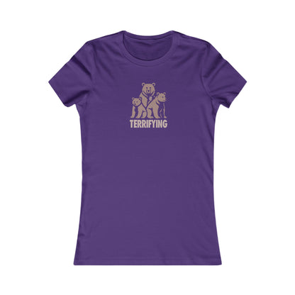 Bears Are Terrifying — Retro Silhouette Women's Tee (Dark)