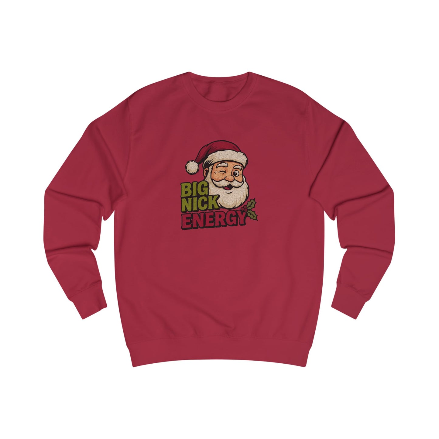 Big Nick Energy — Retro Santa Christmas Sweatshirt (Light)