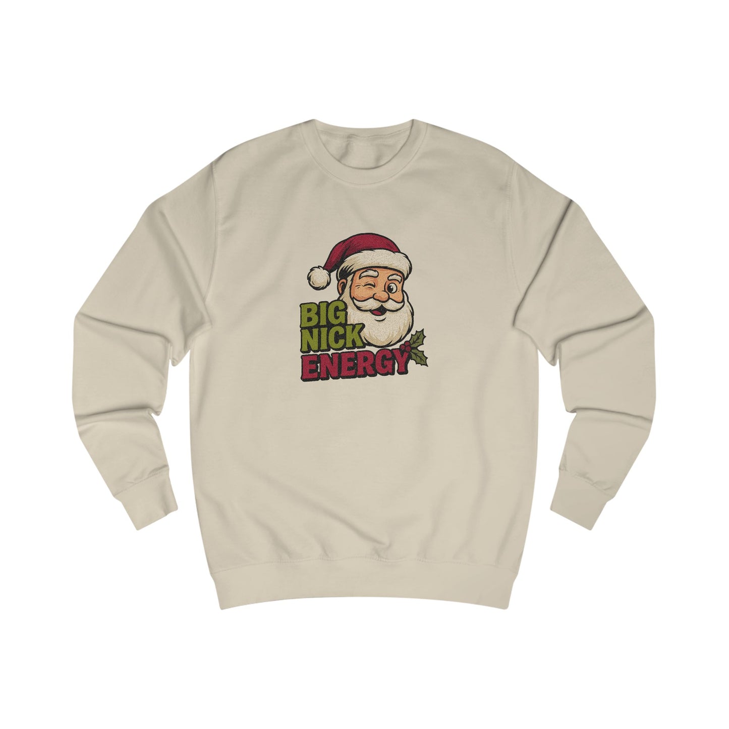 Big Nick Energy — Retro Santa Christmas Sweatshirt (Light)