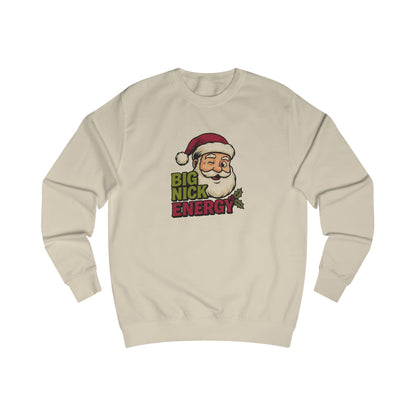 Big Nick Energy — Retro Santa Christmas Sweatshirt (Light)