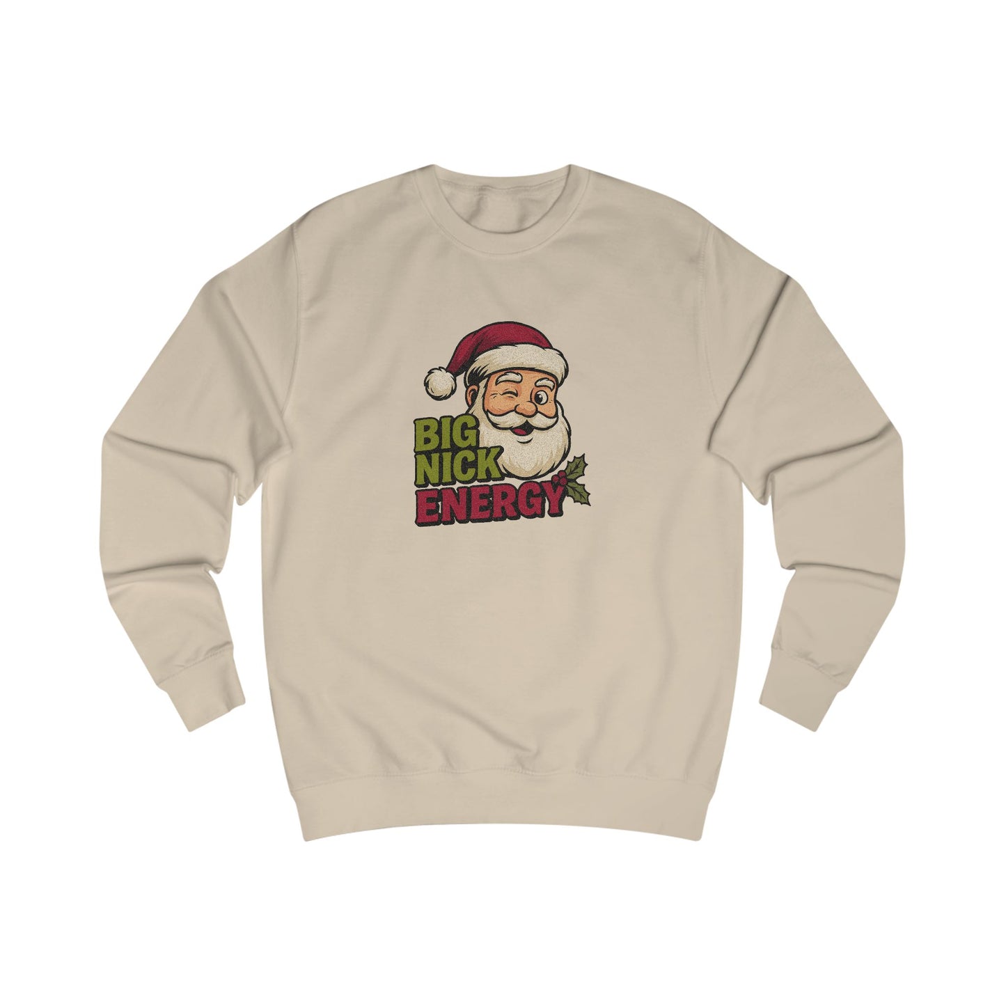Big Nick Energy — Retro Santa Christmas Sweatshirt (Light)