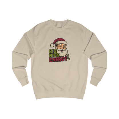 Big Nick Energy — Retro Santa Christmas Sweatshirt (Light)