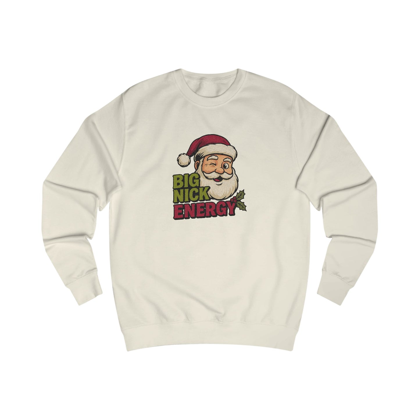 Big Nick Energy — Retro Santa Christmas Sweatshirt (Light)