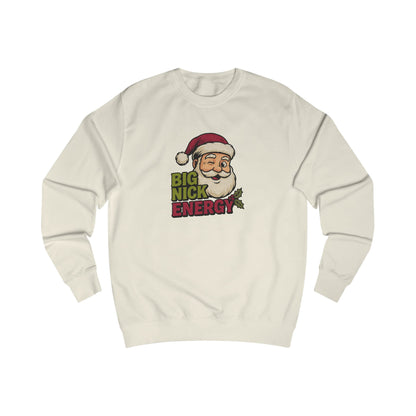 Big Nick Energy — Retro Santa Christmas Sweatshirt (Light)