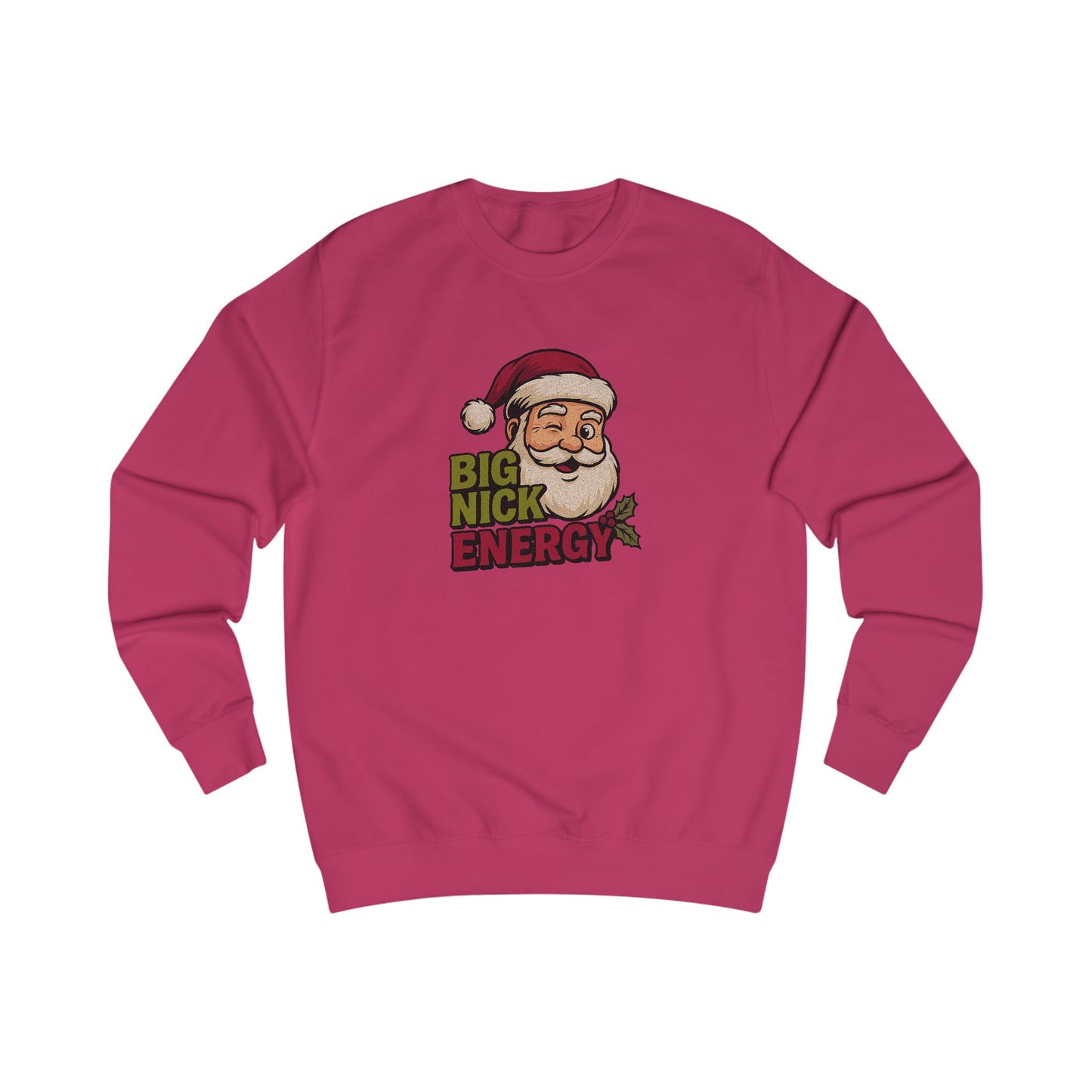 Big Nick Energy — Retro Santa Christmas Sweatshirt (Light)